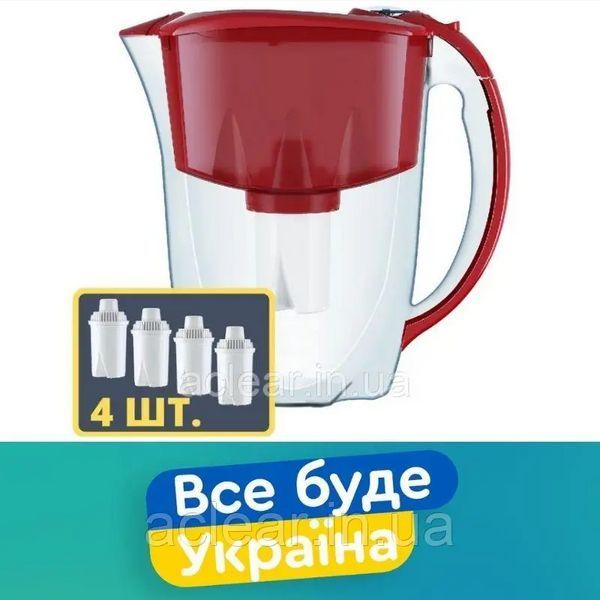 Фільтр-глечик Аквафор Ідеал 2.8 л. Білий з 4 шт. картриджів для очищення води 1868749981 фото