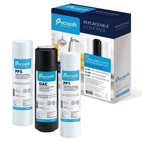 Картриджі ECOSOFT для зворотного осмосу - комплект 1-2-3 PP5 GAC PP1 і Мембрана 2448088937 фото