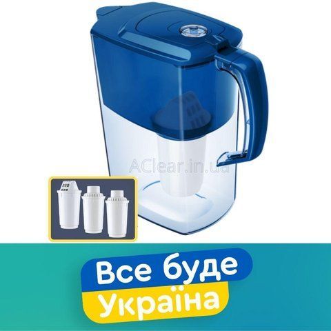 Фільтр-кувшин Аквафор Атлант синій з 3-ма модулями 1833923078 фото