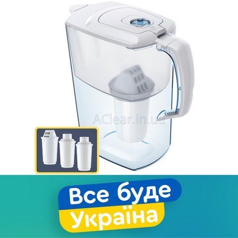 Фільтр-глечик Аквафор Атлант білий з 3-ма модулями 1833942075 фото