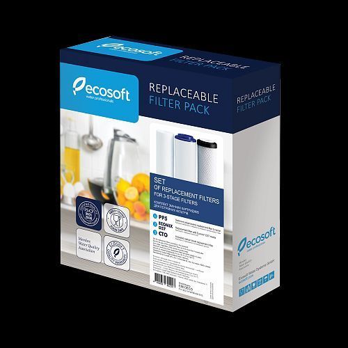 Комплект картриджів Ecosoft для Потрійного фільтра / набір змінних модулів CMV3ECO для потрійної системи 2448088953 фото