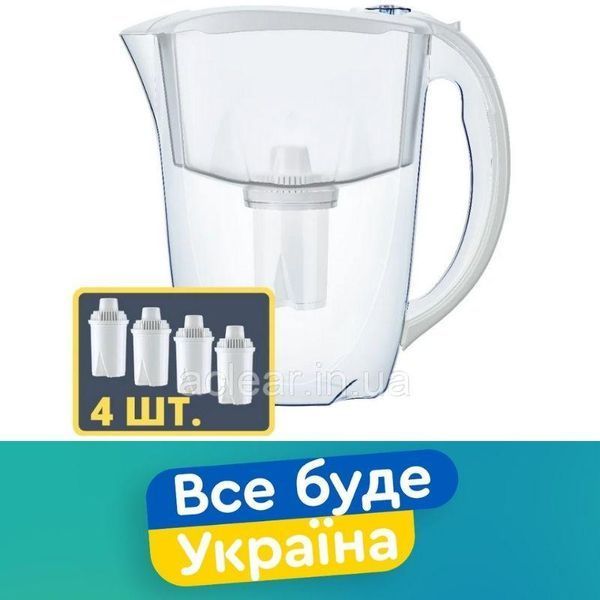 Фільтр-глечик з 4 шт. картриджів для очищення води, Аквафор ІДЕАЛ Чорний 1868748957 фото